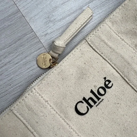 CHLOE Cream Quilted Cosmetic Bag - Picture 6 of 6